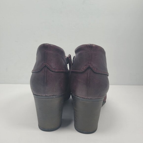 Clarks Enfield Canal Purple Plum Suede Ankle Boots US Size 5.5M - Picture 4 of 10